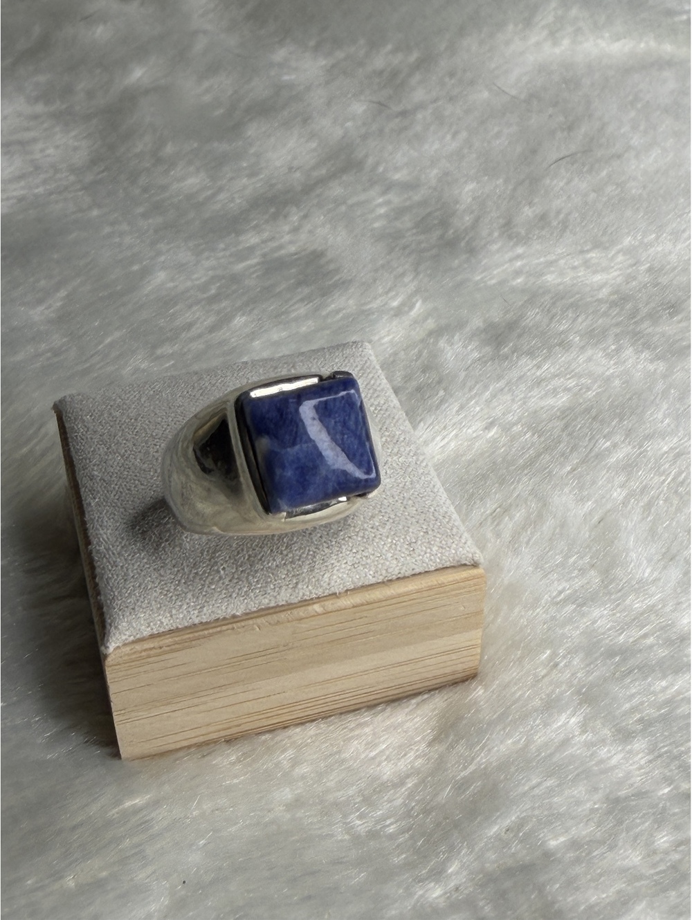 Rare Vintage Silpada Sterling Silver Blue Sodalite Tension-Set Ring R0942 SZ 6.5